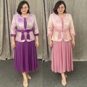 Vestidos Casuales de Iglesia para Mujer de Calidad Turca, de Gasa, con Cintura Imperio, Silueta Lápiz, Otoño, Cristal, ODM - Product Image 1