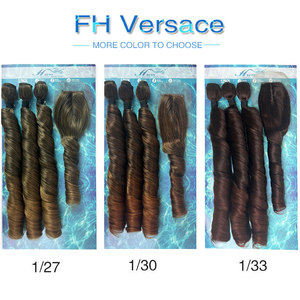Extension di Capelli Naturali Sintetici in Un Pacchetto, Ricci Francesi a Spirale con Chiusura - Product Image 5