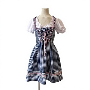 Vintage Red Dirndl Dress Bavarian Oktoberfest <b>Costume</b> Women Country Style Lolita <b>Anime</b> Cosplay Party Outfit - Product Image 1