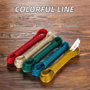 Portable Outdoor Fold Out Hanging Cloth Drying <strong>Wash</strong> Pvc Steel Wire Laundry Dry Clothes <strong>Line</strong> <strong>Rope</strong> for Clothes - Product Image 2