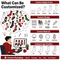 Chaussettes de Noël en coton personnalisées, ensemble familial de 5 paires, vente en gros, marque privée, OEM, ODM, design gratuit, livraison rapide
