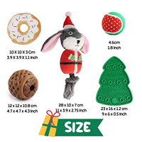 AFP Coffret Cadeau de Noël pour Chien 5 en 1 : Jouets pour Chien, Tapis à Lécher Anti-Anxiété, Distributeur de Friandises, Jouet à Mâcher en Peluche avec Corde et Sifflet