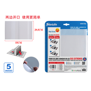 5 pezzi pellicola di copertina per libro universale a due lati di facile utilizzo 295x55CM protettiva per A4/A5 libri per uso scolastico - Product Image 1