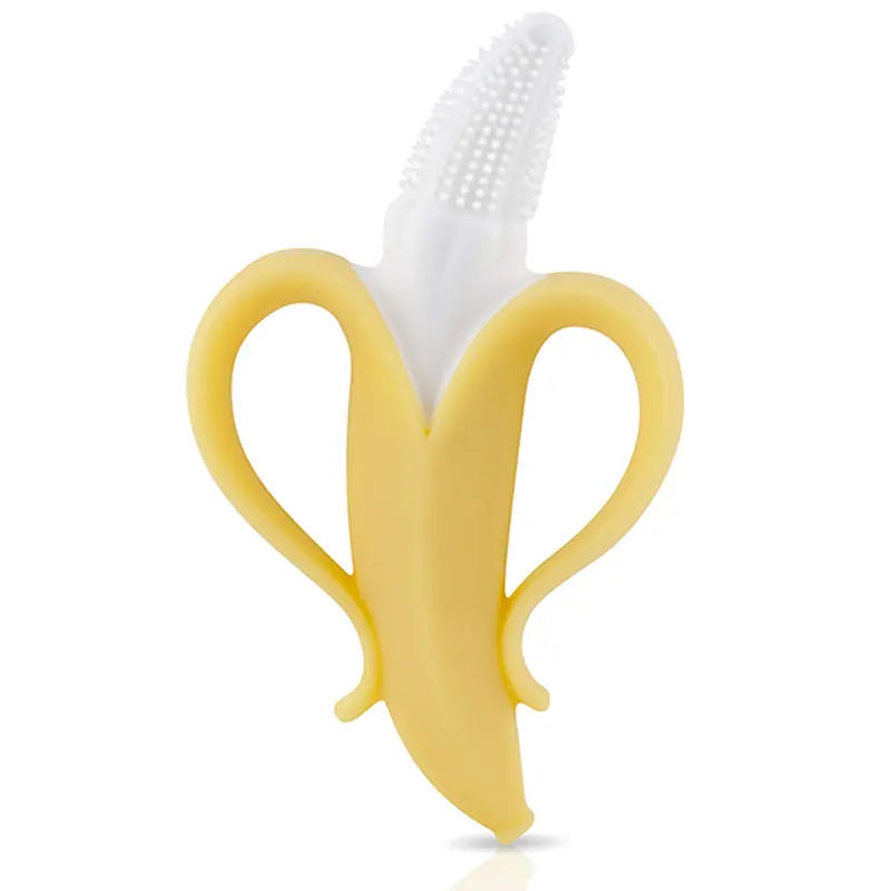 Banane massage anneau de dentition Silicone mitaine de dentition pour bébés Anti chute poignet main dentition bébé jouets à mâcher pour les besoins de succion