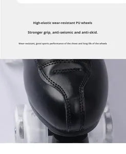 Patins à roulettes professionnels JIAXIN à double rangée et quatre roues pour adultes avec lumières LED clignotantes, freins pour débutants, en matériau PU - Product Image 6