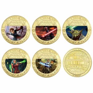 Moneda Conmemorativa Metálica con Temática de Películas Americanas, Moneda de Oro de Doble Cara de la Guerra de los Clones, Colección Black Warrior, Gran Venta - Product Image 1