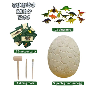 12 개 공룡 석고 계란 발굴 세트 디노 고고학 파기 키트 어린이를위한 줄기 교육 완구 - Product Image 3