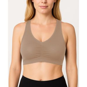 FOXA Women's Cotton Spandex Racerback Sports <b>Bra</b> 4 Way <b>Stretch</b> Pullover Workout <b>Bra</b> Multi Pack Fitness Apparel - Product Image 2