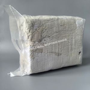 Trapos de limpieza blancos de lana reciclada para limpiar aceite y agua, trapos de algodón para limpieza. - Product Image 1