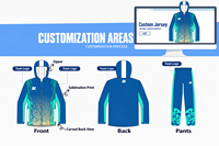 Ensemble de survêtement de football personnalisé par sublimation, veste à capuche et pantalon, pour l'entraînement, anti-humidité, taille élastique, dégradé
