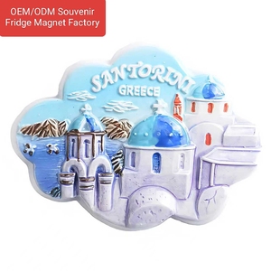 Tủ lạnh nam châm lưu niệm Hy Lạp tùy chỉnh, Crete <span class=keywords><strong>Santorini</strong></span>, nam châm tủ lạnh 3D vẽ tay, quà lưu niệm du lịch, nam châm tủ lạnh trang trí nhà cửa - Product Image 1