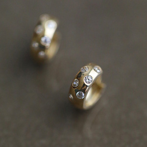 Minimalist Women Hoop Ear <b>Cuff</b> with Sparkling Stone Detail for Daily Wear Jewelry - Product Image 2