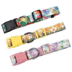 สายจูงสุนัขแมวโพลีเอสเตอร์แบบแยกพิมพ์ซับลิเมชันออกแบบได้เองพร้อมขนนกตกแต่งดีไซน์ใหม่ - Product Image 5