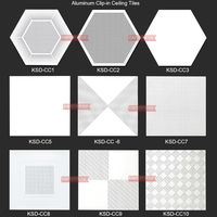 Techo suspendido de aluminio que absorbe el sonido personalizado de fábrica, diseño perforado decorativo, azulejos de techo de aluminio falso