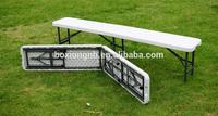Ensemble de table pliante en plastique au meilleur prix pour la pêche en camping en plein air avec une table de 6 pieds et 2 bancs de 6 pieds