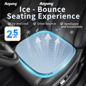 Cojín de Asiento Ventilado y Refrigerante de Gel Anjuny, Impermeable, Transpirable, con Soporte Elástico, Comodidad de Lujo para Automóviles Tesla, Mazda y Oficina - Product Image 3