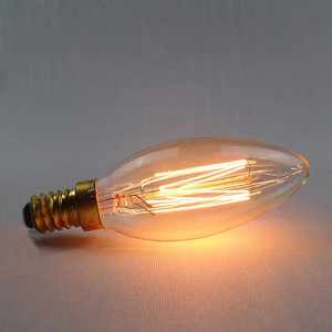 Lampe à incandescence décorative à filament de tungstène ampoule <span class=keywords><strong>E14</strong></span> 120V/220V 25W <span class=keywords><strong>40W</strong></span> 60W C35 queue Edison Style Vintage ampoule - Product Image 4