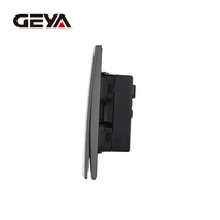 Interrupteurs muraux GEYA, vente en gros d'usine, IP20, modernes, étanches, durables, en PC, norme britannique, 86*86mm, 250V, 16A, 3 gangs, 1 voie