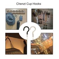 Crochets de plafond revêtus en vinyle, 30 pièces, crochets à vis polyvalents pour suspendre des plantes, tasses, ustensiles, lumières, pour l'intérieur et l'extérieur