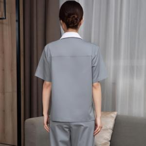 Eleganti Uniformi Bianche con Colletto <span class=keywords><strong>per</strong></span> Hotel, Nuovo Design Confortevole <span class=keywords><strong>per</strong></span> Personale di Pulizia, Vendite Premium - Product Image 5