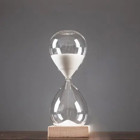 White Half Hour Hourglass Timer Glass Sand Timers Hourglass