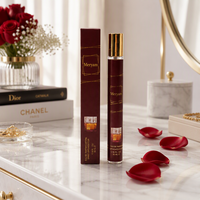 Office Travel Festival Brunch Semprotan Parfum Pria & Wanita Burgundy Amber Gaya Pena Kotak Mewah Tahan Lama