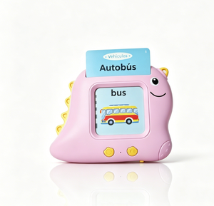 Jouets éducatifs pour tout-petits, apprentissage de l'espagnol pour enfants, cartes flash parlantes Montessori - Jouets de thérapie orthophonique de poche - Product Image 1