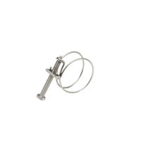 Collier de serrage double fil en acier inoxydable avec finition en acier inoxydable, diamètre intérieur maximal de 12 mm