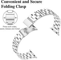 Keepwin Original Bracelet solide en acier inoxydable 304L mince et mince pour Apple Watch Strap Series 10