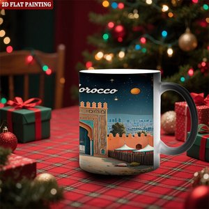 Art Craft DIY Blank Mug 11oz Frosted Black Ceramic Heat Sensitive Color Changing <b>Magic</b> <b>Cup</b> - Product Image 2