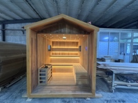 Sauna Luar Ruangan dengan Shower Terintegrasi, Kabin Wellness dengan Pemanas Kayu, Dukungan Perakitan Awal, Penjualan Langsung Pabrik