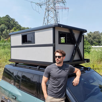 Tente de toit rigide à double pliage hydraulique électrique avec matelas, levage automatique en aluminium pour SUV et camping-car