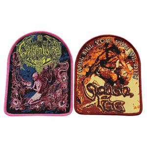 Ricamo personalizzato tessuto distintivi Art Punk <span class=keywords><strong>Rock</strong></span> musica 12 colori ferro su cucire su tessuto patch Applique con bordi Merrow - Product Image 5