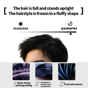 Mousse volumisante pour cheveux, spray coiffant sans rigidité, argile coiffante pour hommes, cire capillaire forte et longue durée - Product Image 3