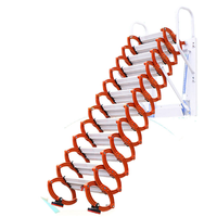 Escaliers rétractables pliants en aluminium et acier au carbone noir multifonctionnels durables épaissi Invisible Home Apartments