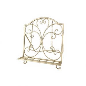 Luxury Vintage Portable Metal Cookbooks Holder Eco-Friendly Foldable Iron Wire Decorative Cookbook Stand for Home Hotel <b>Kitchen</b> - Product Image 1