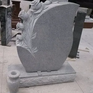 BLVE Chinese Modern Natural Granite Monuments Tombstone Grave Stone Flower Pots Headstones For Cemetery