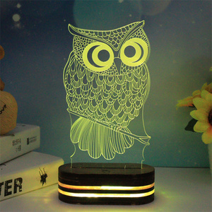 Led Night Light idee regalo decorazione lampada 3d matrimonio ragazze camera da letto cuori forma luce per unico - Product Image 6