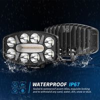 Feux de brouillard LED pour camion européen à cabine supérieure, 10 pouces, blanc ambre, DRL de toit, IP68, combo 9-36V, lampe auxiliaire tout-terrain pour camion