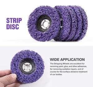 180 disques abrasifs violets de 4 po x 5/8 po pour meuleuse d'angle - Élimination de la rouille sur bois, métal, fibre de verre et revêtements de peinture - Product Image 4