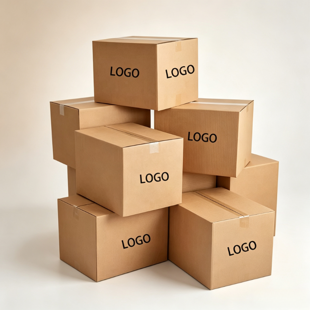 Custom Logo Printed UV Coating Heavy-Duty Corrugated Cardboard Boxes-Recyclable Shipping & Moving Boxes