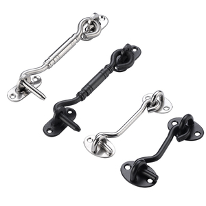 Security <b>Bolts</b> Steel <b>Hook</b> and Eye Door Latch Gate Cabinet Screw Mounted Door Guard - Product Image 1