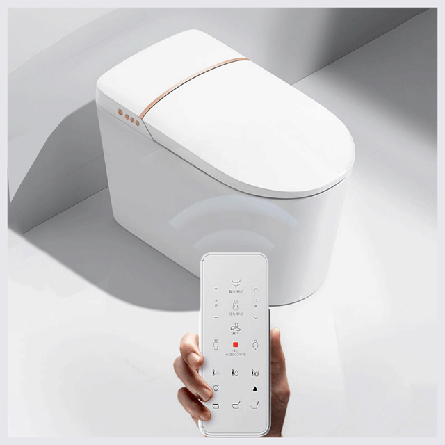 Elongated Modern Automatic Cleaning Bathroom Bidet Bowl Sensor Flush Smart Toilet with Remote Control