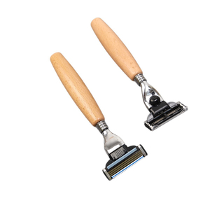 Rasoir de sécurité à manche en bois pour hommes, <span class=keywords><strong>Gillette</strong></span> <span class=keywords><strong>Mach</strong></span> <span class=keywords><strong>3</strong></span> pour système de rasoir à <span class=keywords><strong>3</strong></span> <span class=keywords><strong>lames</strong></span>, recharges de cartouches de <span class=keywords><strong>lames</strong></span> de rasoir - Product Image 2