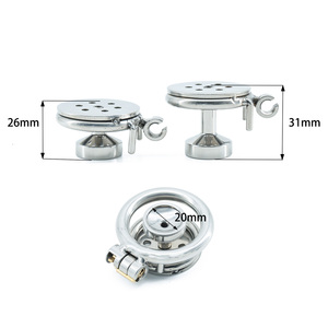 Dispositif de chasteté masculin en acier inoxydable argenté Yamamoto, <span class=keywords><strong>cage</strong></span> à pénis, verrouillage du pénis avec tube urinaire, jouet sexuel - Product Image 2