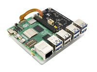 Papan USB 3.2 Gen1 (C) Waveshare Untuk Raspberry Pi 5 PCIe Adapter B629 Hingga 5Gbps Tanpa Driver