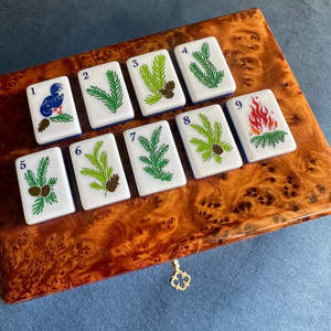 Set di Mahjong Americano di Lusso Moderno, 160 Tessere, Acrilico a 4 Strati, Fatto a Mano, Mini Set Resistente all'Acqua per Bambini, per Riunioni - Product Image 3