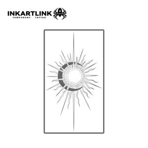 INKARTLINK Autocollant de <span class=keywords><strong>tatouage</strong></span> croix gothique, motif épineux, style sombre, religieux, <span class=keywords><strong>punk</strong></span>, à base de plantes, 15 jours, art corporel, fournitures en gros - Product Image 3