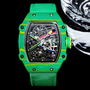Wholesale Tonneau <b>Automatic</b> Watch Men Carbon Fiber Case Sapphire Crystal Luxury <b>Wristwatch</b> - Product Image 1