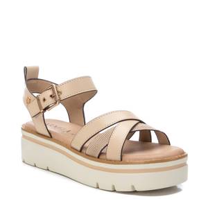 Sandalias de Tacón para Mujer Carmela, Color Beige, Plataforma, con Tiras y Hebilla en el Tobillo - Product Image 2